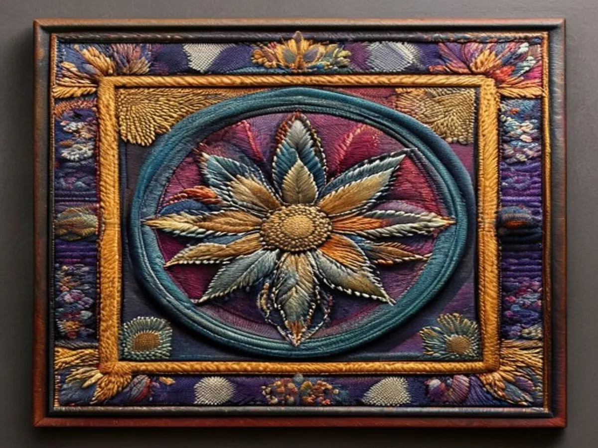 Indigo Boro Panel — AI-generated artwork