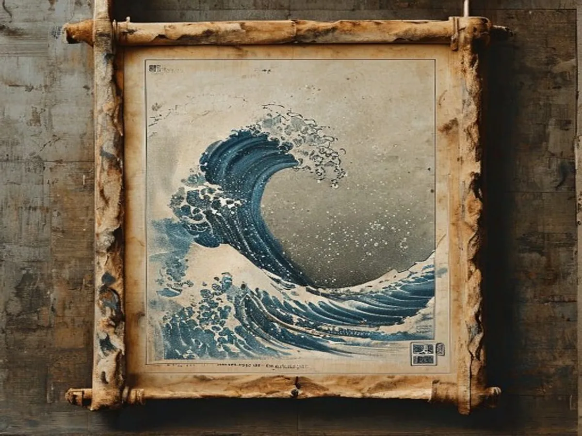 Ink Wave Scroll — AI-generated artwork