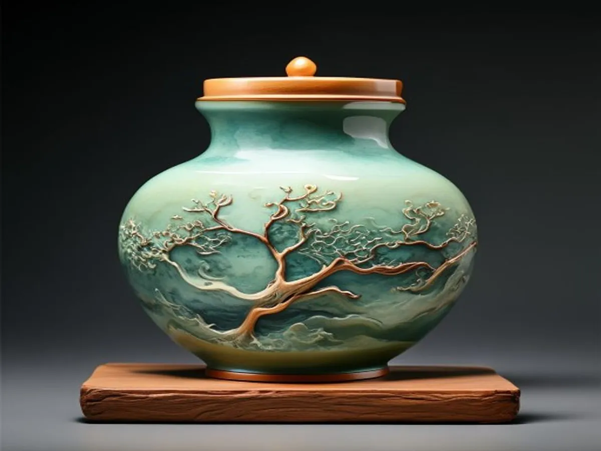 Celadon Moon Jar — AI-generated artwork
