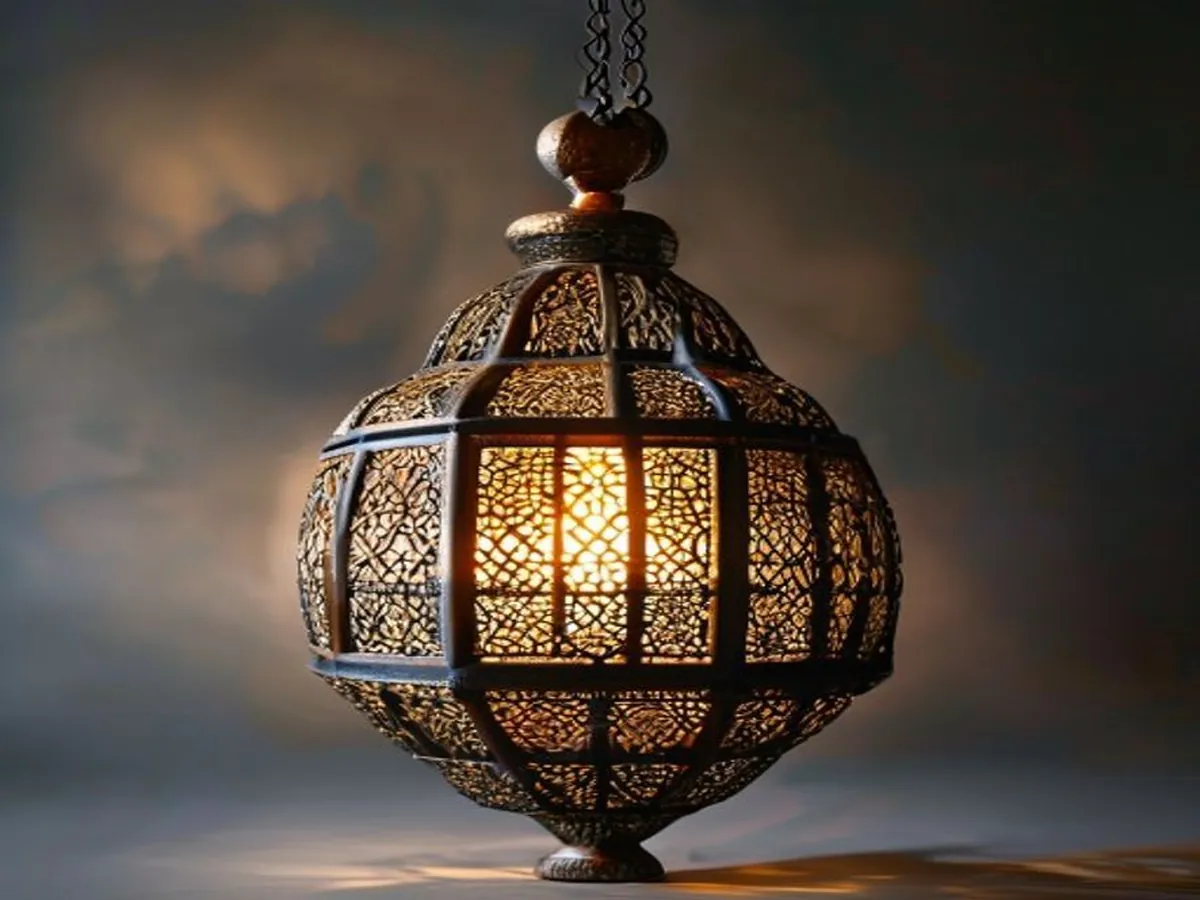 Lantern Mesh Pendant — AI-generated artwork