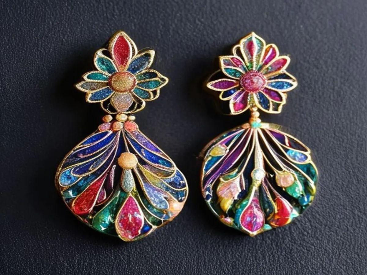 Enamel Earring Study — AI-generated artwork