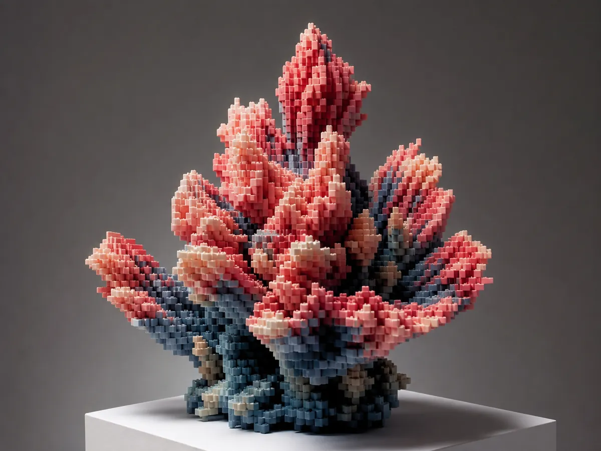Voxel Bloom — AI-generated artwork