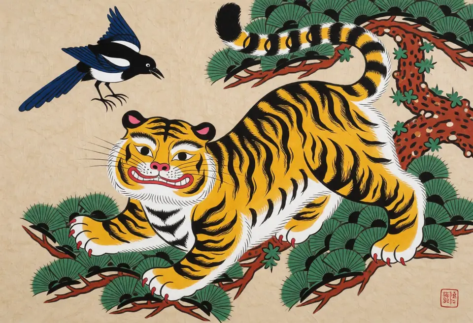 호작도 — AI-generated artwork