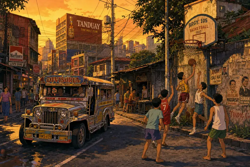 마닐라의 금빛 시간 — AI-generated artwork