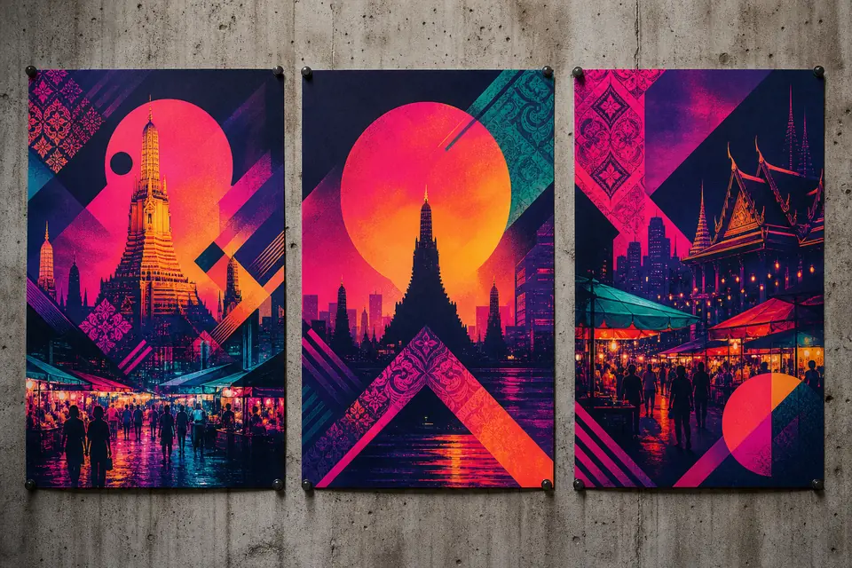 야시장 시리즈 — AI-generated artwork