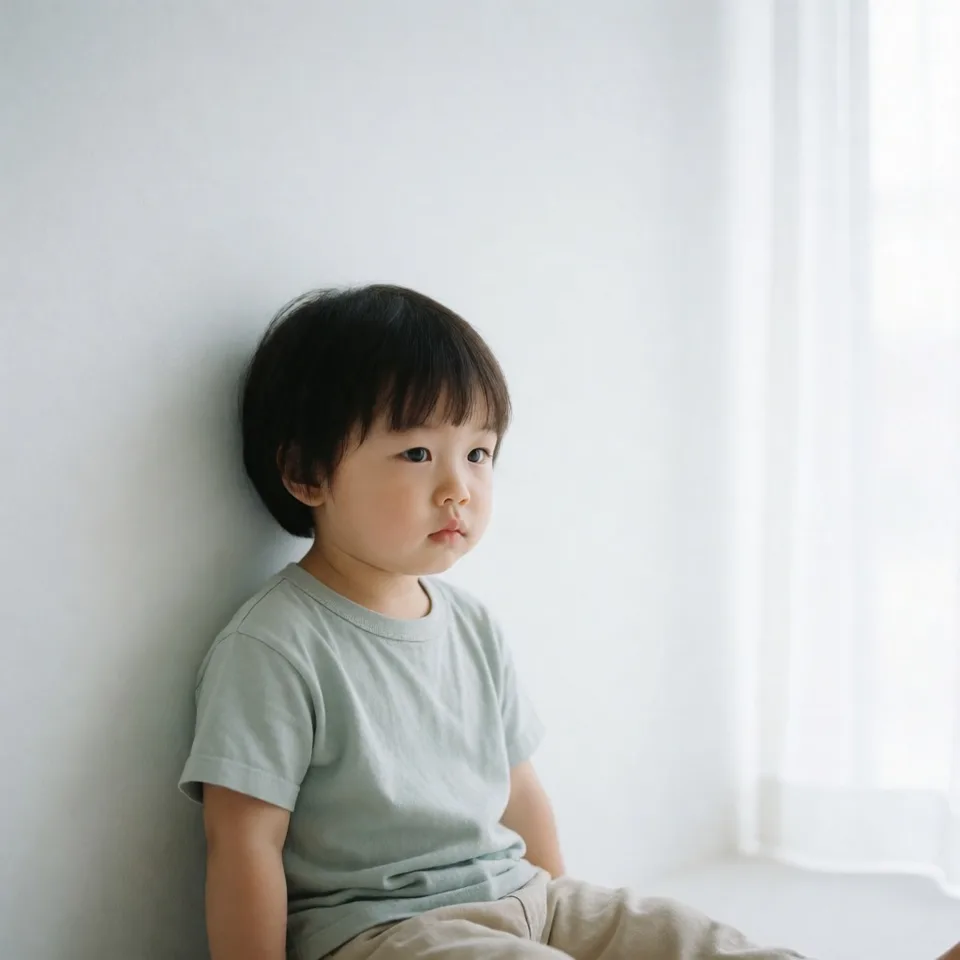 흰 방의 아이 — AI-generated artwork
