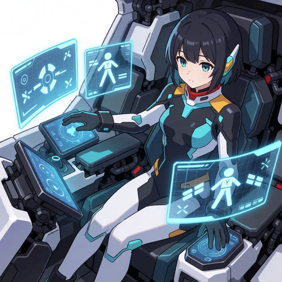 변형 시퀀스 조종석 — AI-generated artwork