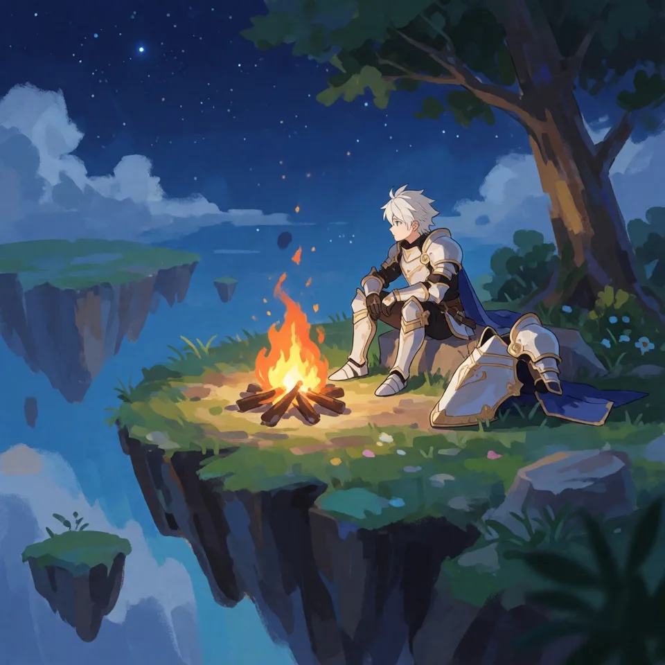 구름 끝의 야영 — AI-generated artwork