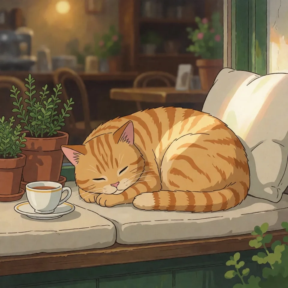 볕 드는 자리의 파도 — AI-generated artwork